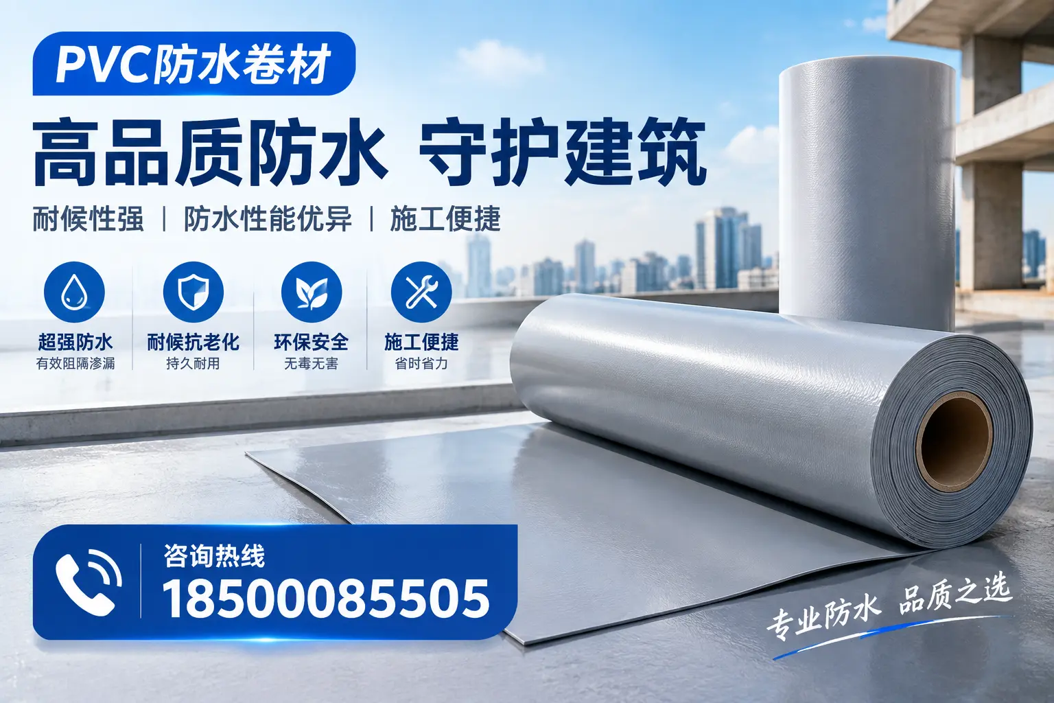 PVC防水卷材的防水效果评测，适合武汉的科学依据